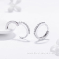 925 Silver Jewelry Earrings Zirconia Women Earrings Hoops